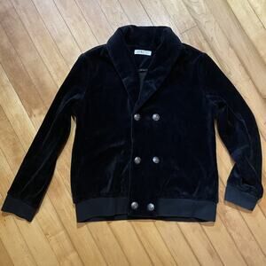 Coco Blanc Black Velour Blazer